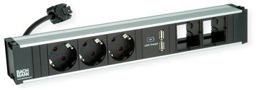 Bachmann CONI Steckdosenleiste 3xSchutzkontaktdosen 1xUSB Charger 2xCustom - Steckdosenleiste von LumaTech