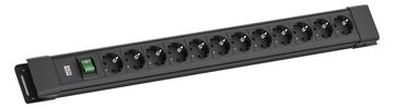 Bachmann CONNECTUS 12xCEE7/3 1xSchalter 2.0m CEE7/7 Schwarz von LumaTech