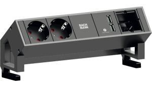 Bachmann DESK 2 - Steckdosenleiste - Eingabe, Eingang GST18 - Ausgangsanschlüsse: 2 (2 x USB, 2 x Spannung) von LumaTech