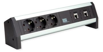 Bachmann DESK 3xCEE7/3 2x CM-CAT6A Modul von LumaTech