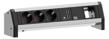 Bachmann DESK 3xSchutzkontakt 1xUSB Charger 1xABD von LumaTech