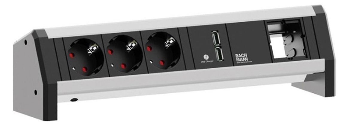 Bachmann DESK 3xSchutzkontakt 1xUSB Charger 1xABD