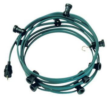 Bachmann Lichterkette - 10 Sockel - E27 - grün von LumaTech