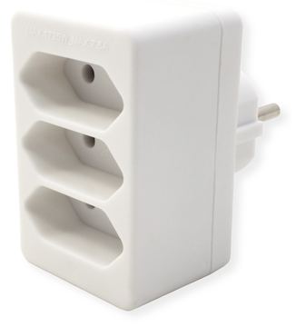 Bachmann Multistecker 3xEuro weiss PVC von LumaTech