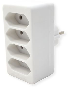 Bachmann Multistecker 4xEuro weiss PVC von LumaTech