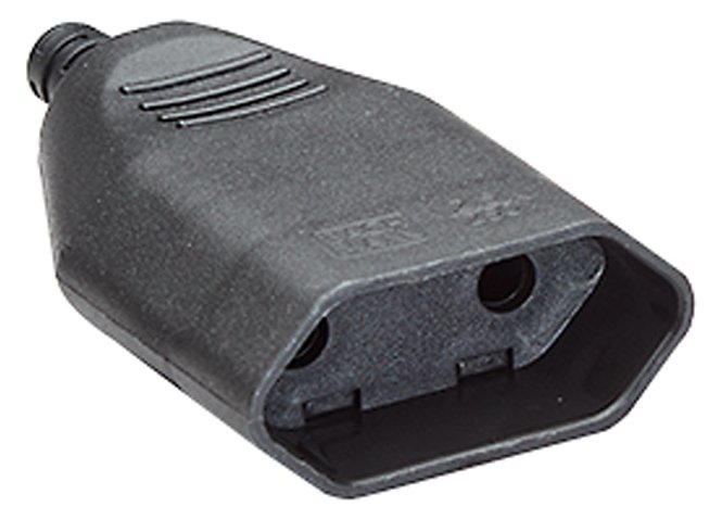 Bachmann Netzanschluss - Eurostecker - 250 V - 2.5 A - Schwarz - Europa (Packung mit 3)