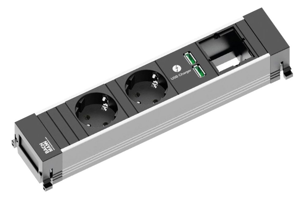 Bachmann POWER FRAME - Größe M - Steckdosenleiste - Wechselstrom 250 V - Eingabe, Eingang GST18i3 - Ausgangsanschlüsse