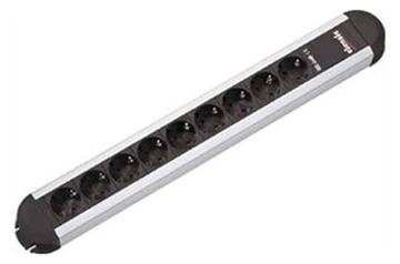 Bachmann PRIMO - 1,75 m - 9 AC-Ausgänge - Schwarz - Silber - 3680 W - 16 A - 71 mm von LumaTech