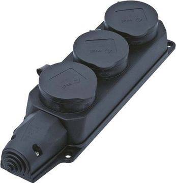 Bachmann Steckdosenleiste - Wechselstrom 230 V - Ausgangsanschlüsse: 3 (3 x Stromversorgung) von LumaTech
