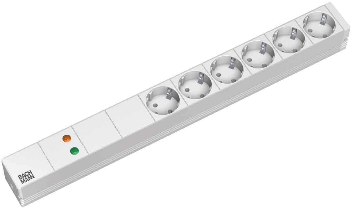 Bachmann Steckdosenleiste (Rack - einbaufähig) - Ausgangsanschlüsse: 6 - 1U - 48.3 cm (19)