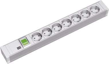 Bachmann Steckdosenleiste (Rack - einbaufähig) - Wechselstrom 230 V - Ausgangsanschlüsse: 7 - 1U - 48.3 cm (19)