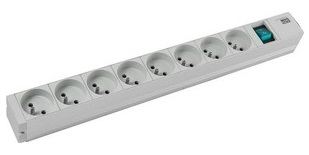 Bachmann Steckdosenleiste (Rack - einbaufähig) - Wechselstrom 230 V - Ausgangsanschlüsse: 8 - 1U - 48.3 cm (19) von LumaTech