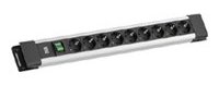 Bachmann Steckdosenleiste Connectus 9xCEE7/3 1xSchalter 2.0m CEE7/7 Grau