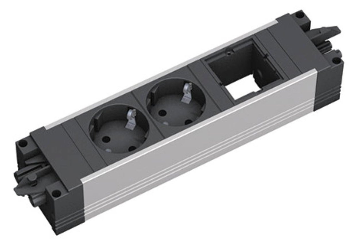 Bachmann Steckdosenleiste STEP ALU 2XCEE7/3 1XCMGST18