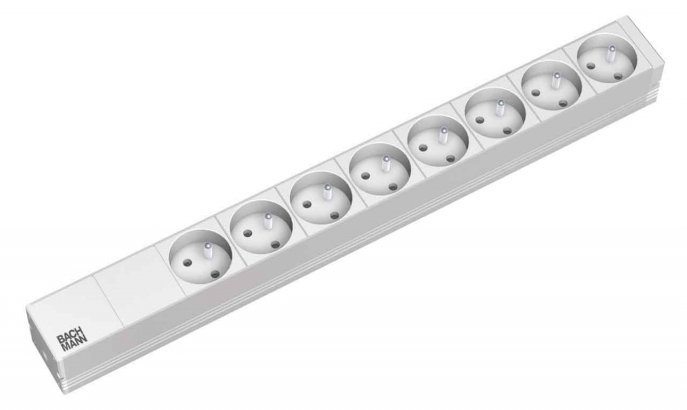 Bachmann Stromverteilungseinheit (Rack - einbaufähig) - Wechselstrom 230 V - Eingabe, Eingang Klemmleiste