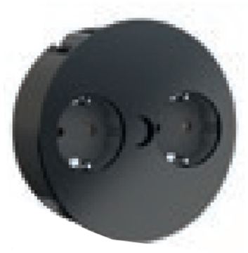 Bachmann TWIST - 2 m - 2 AC-Ausgänge - Indoor - Metall - Kunststoff - Schwarz - 42,5 mm von LumaTech