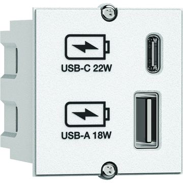 Bachmann USB A/C 22W Charger CM 917.2271weiss von LumaTech