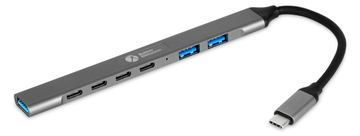 Bakker Elkhuizen - Hub - 7-in-1 - 4 x USB-C + 2 x USB-A 2.0 + 1 x USB-A 3.0 von LumaTech