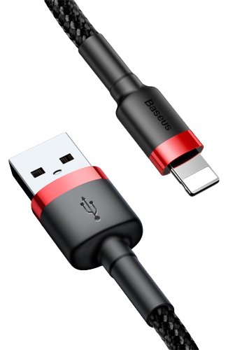 Baseus CALKLF-B19 - Schwarz - Rot - USB A - Lightning - 1 m - Männlich - Männlich