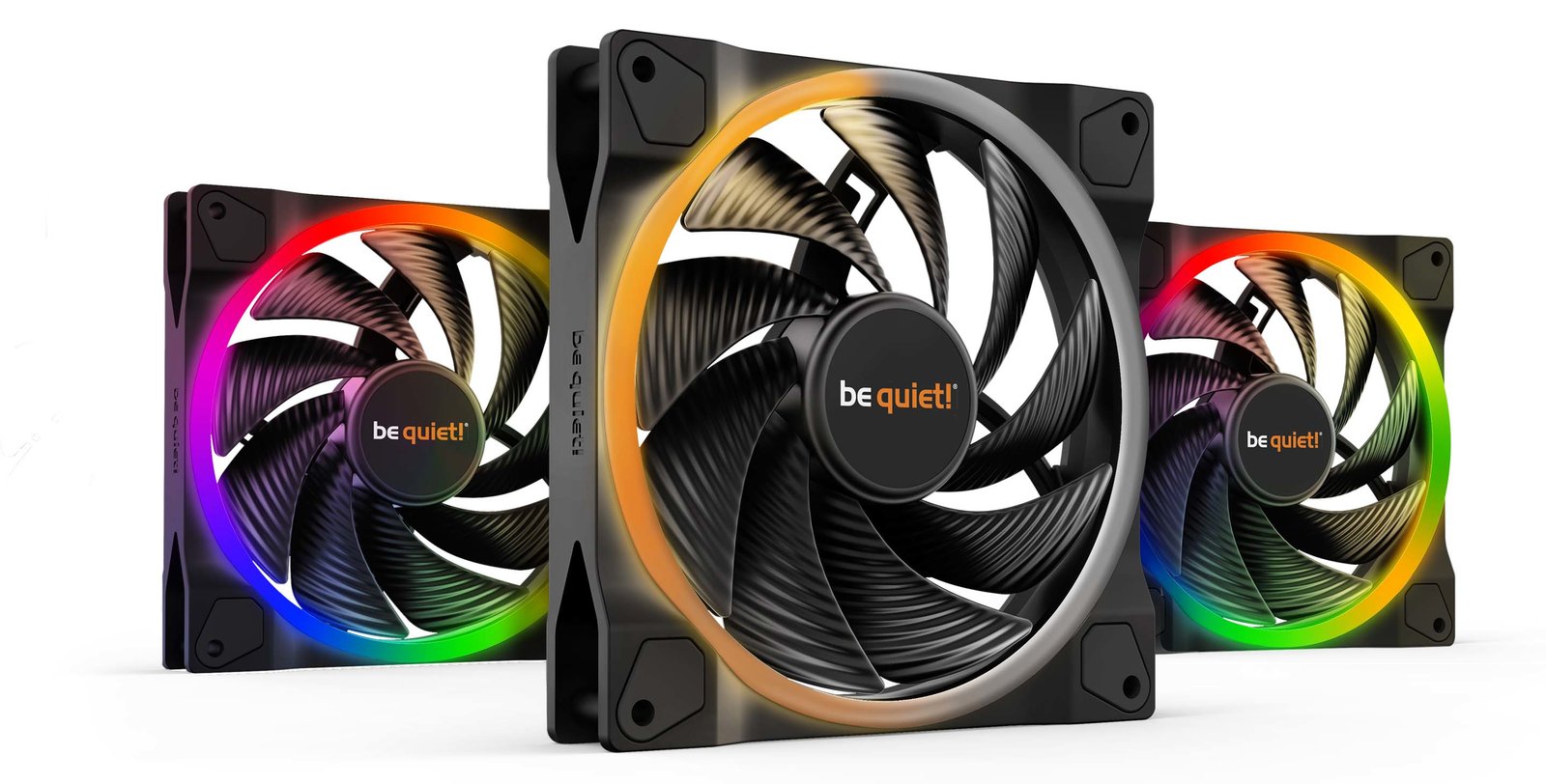 Be Quiet! Light Wings - Gehäuselüfter - 140 mm - Schwarz (Packung mit 3)