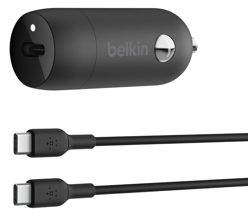 Belkin BoostCharge - Auto-Netzteil - 30 Watt - 3 A - Fast Charge, Power Delivery 3.1 (24 pin USB-C)