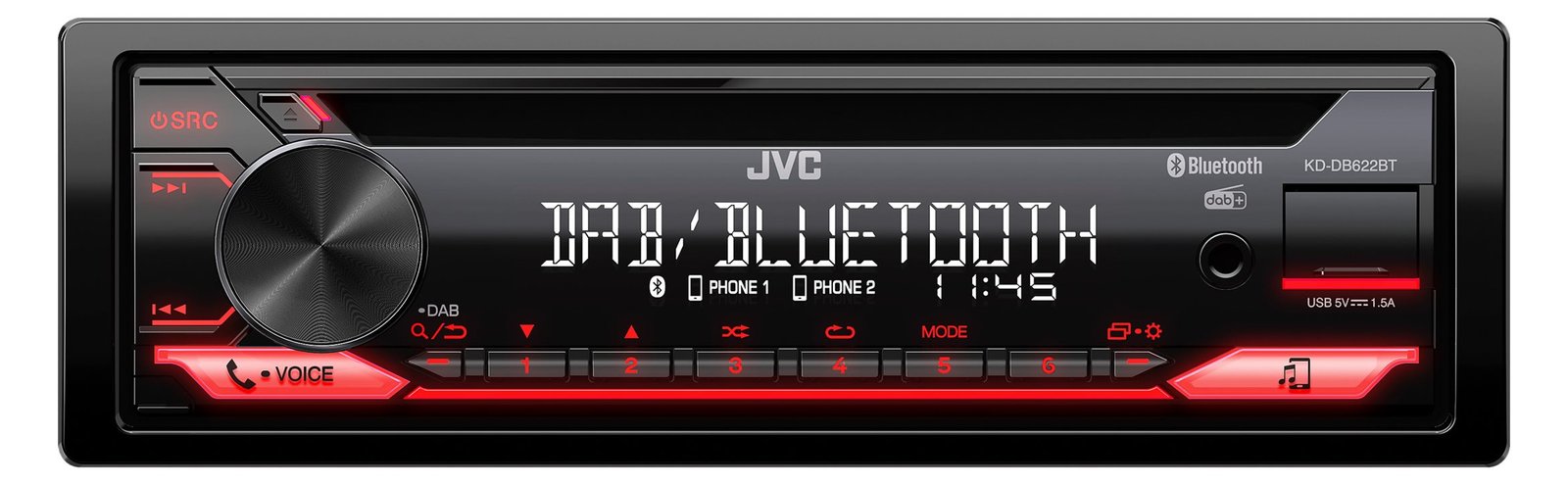 JVC KD-DB622BT - Auto - Receiver (CD) - im Armaturenbrett