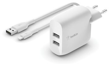 Belkin BoostCharge - Netzteil - 24 Watt - 2 Ausgabeanschlussstellen (USB) von LumaTech