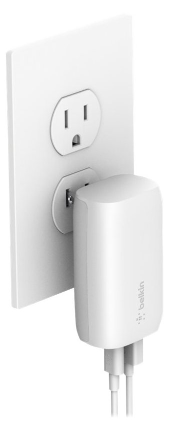 Belkin BoostCharge - Netzteil - 37 Watt - PD 3.0 - 2 Ausgabeanschlussstellen (USB, 24 pin USB-C)