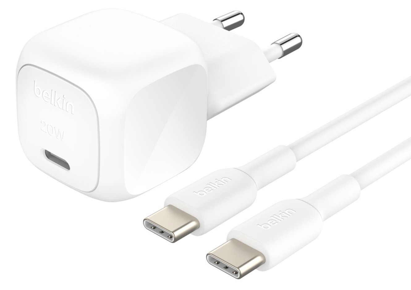 Belkin BoostCharge - Netzteil - kompakt - 20 Watt - Fast Charge, PD 3.1/PPS (24 pin USB-C)