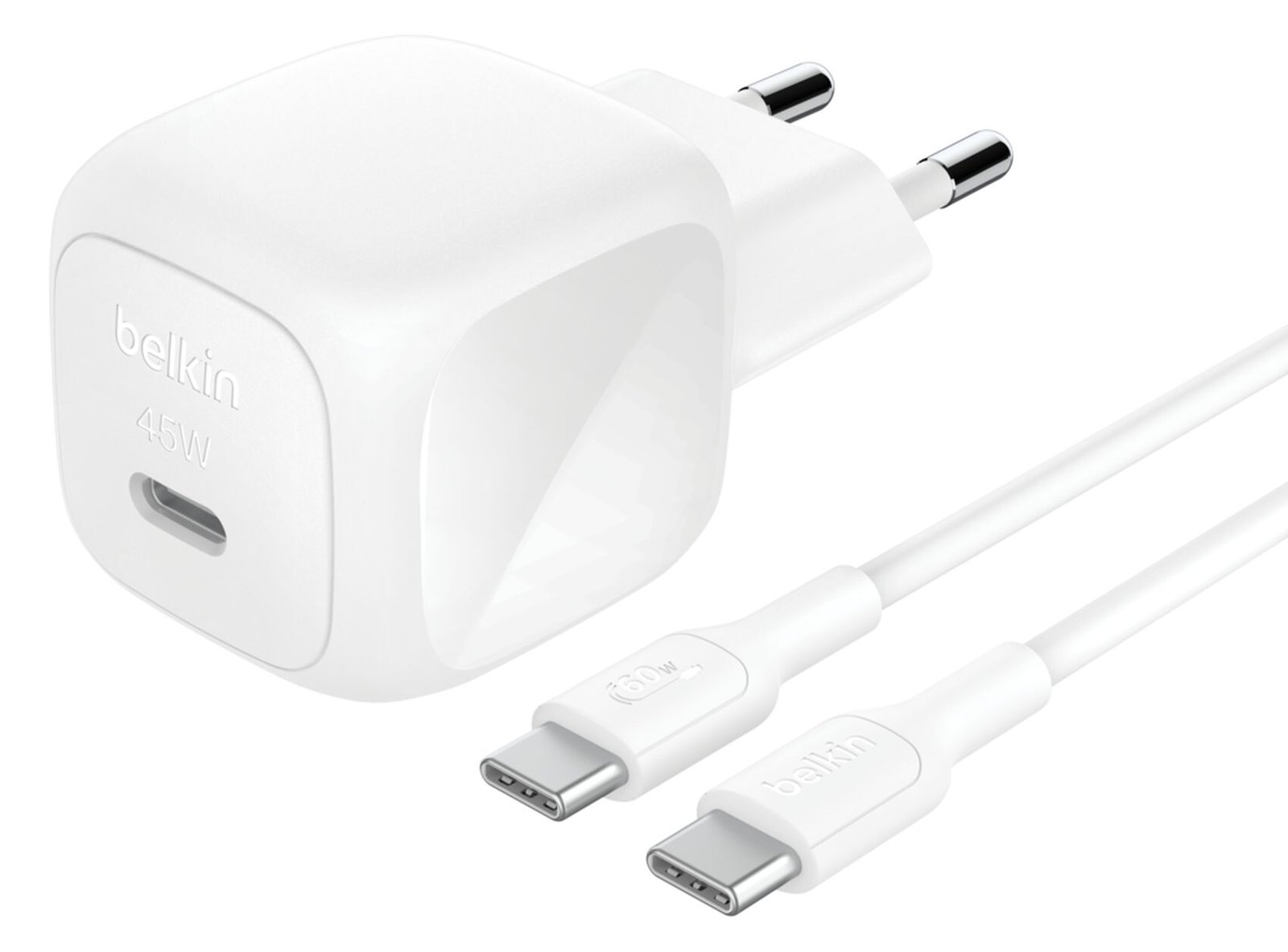 Belkin BoostCharge - Netzteil - kompakt - 45 Watt - Fast Charge, PD 3.1/PPS (24 pin USB-C)