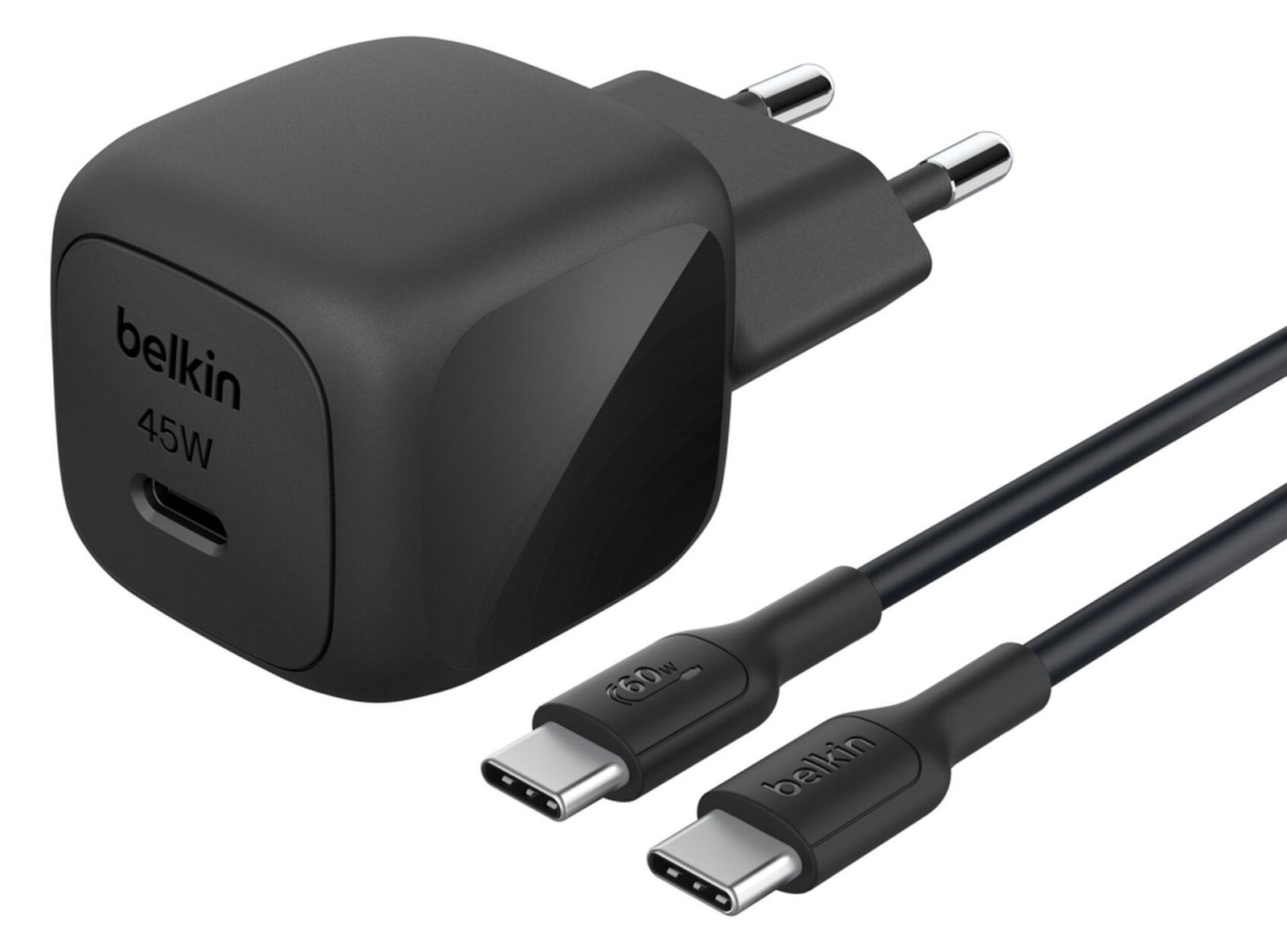 Belkin BoostCharge - Netzteil - kompakt - 45 Watt - Power Delivery 3.1, Fast Charge (24 pin USB-C)