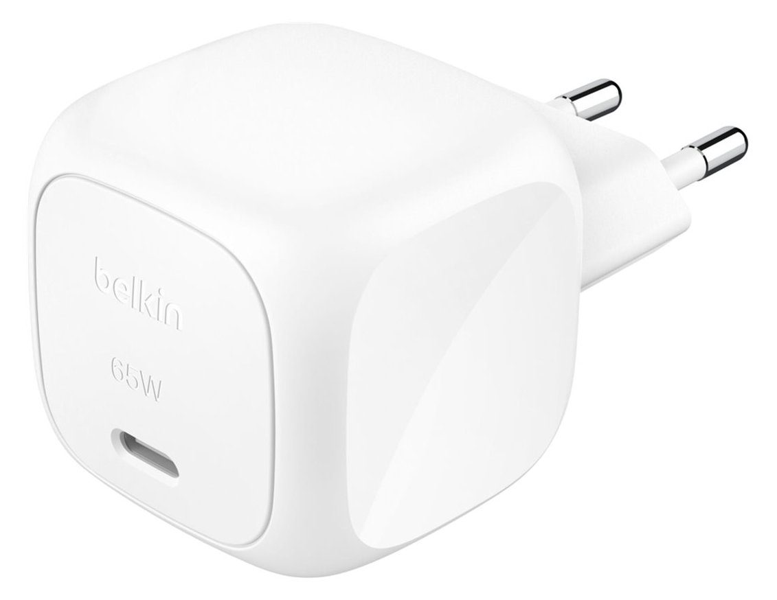 Belkin BoostCharge - Netzteil - kompakt - 65 Watt - Power Delivery 3.1 (24 pin USB-C)