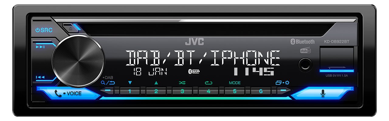 JVC KD-DB922BT - Auto - Receiver (CD) - im Armaturenbrett