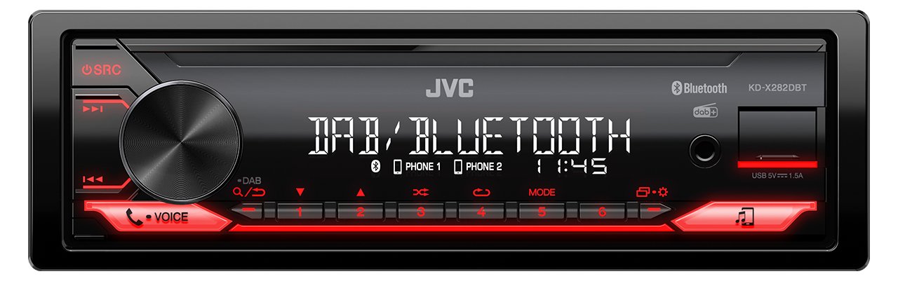 JVC KD-X282DBT - Auto - Digital Receiver - im Armaturenbrett