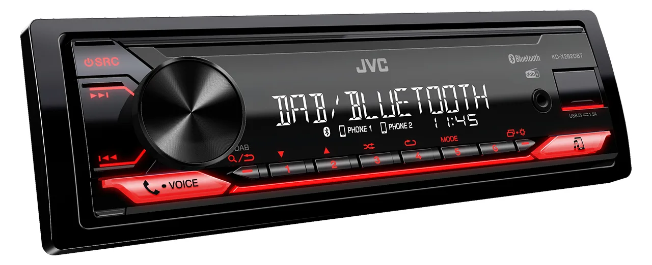 JVC KD-X282DBT - Auto - Digital Receiver - im Armaturenbrett, Ansicht 2