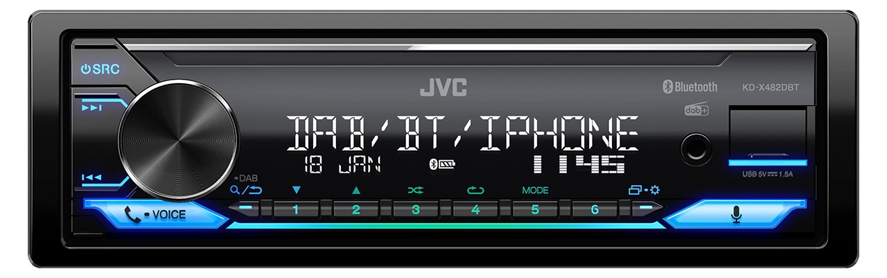 JVC KD-X482DBT - Auto - Digital Receiver - im Armaturenbrett