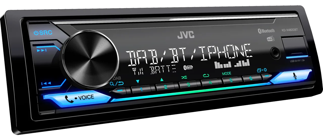 JVC KD-X482DBT - Auto - Digital Receiver - im Armaturenbrett, Ansicht 3