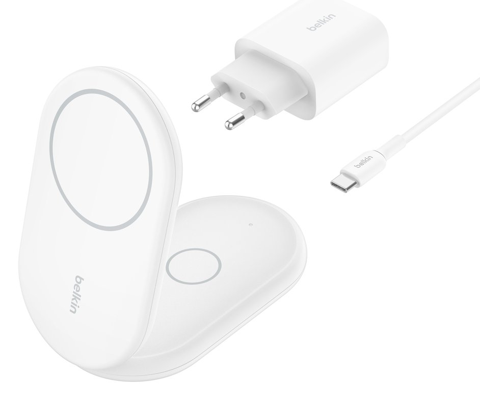 Belkin BoostCharge 2-in-1 - Kabelloses Ladegerät - Weiß