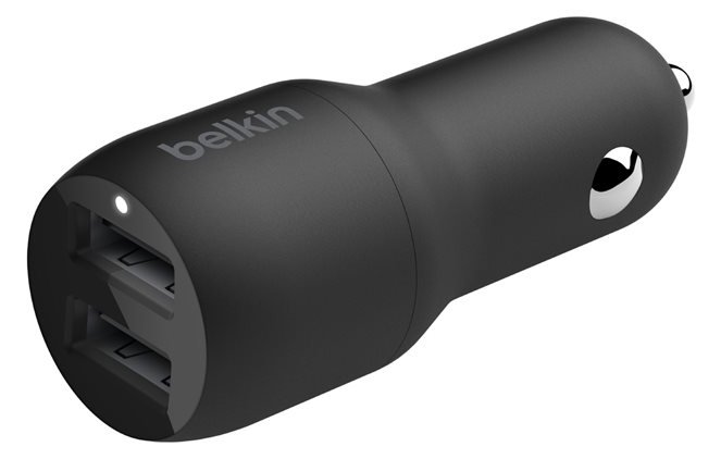 Belkin BoostCharge Dual Charger - Auto-Netzteil - 24 Watt - 4.8 A - 2 Ausgabeanschlussstellen (USB)