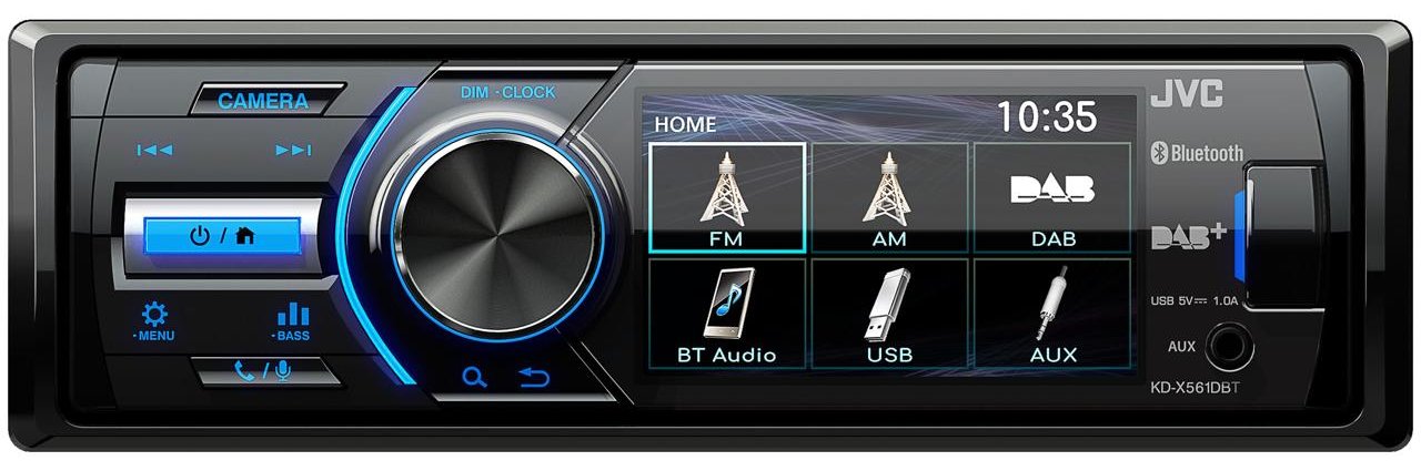 JVC KD-X561DBT - Digitaler Empfänger - Anzeige - 7.6 cm (3")