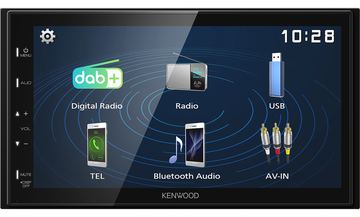 JVC Kenwood Electronics DMX129DAB - Schwarz - 2 DIN - 64 W - 45 W - 99 dB - 24 h von LumaTech