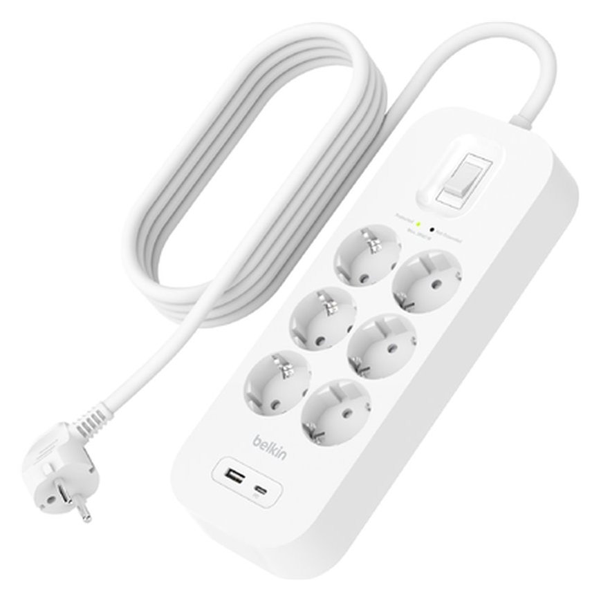 Belkin Connect - Überspannungsschutz - mit USB-C und USB-A Ports
