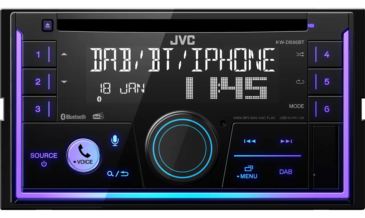 JVC KW-DB95BT - Auto - Receiver (CD) - im Armaturenbrett, Ansicht 2
