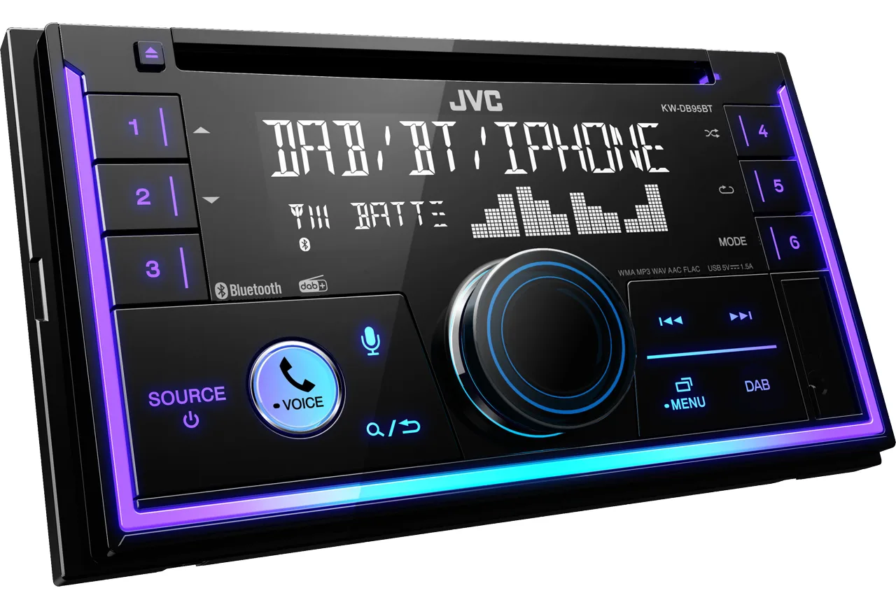 JVC KW-DB95BT - Auto - Receiver (CD) - im Armaturenbrett, Ansicht 3