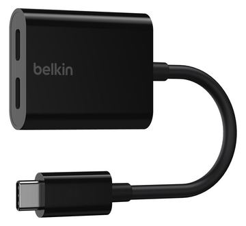 Belkin Connect Audio + Charge - USB-C auf USB-C Kopfhörer-/Ladeadapter - 24 pin USB-C männlich zu 24 pin USB-C weiblich - Schwarz von LumaTech