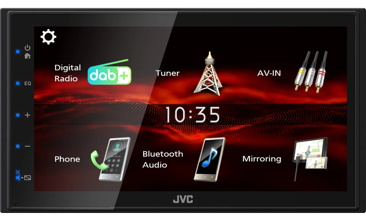 JVC KW-M180DBT, Schwarz, 180 W, 45 W, 20 - 20000 Hz, 4 Ohm, AAC, FLAC, MP3, WAV, WMA, Ansicht 2