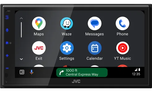 JVC KW-M595DBT, Schwarz, 22 W, 20 - 20000 Hz, 4 Ohm, NTSC, PAL, AAC, FLAC, MP3, WAV, WMA, Ansicht 4
