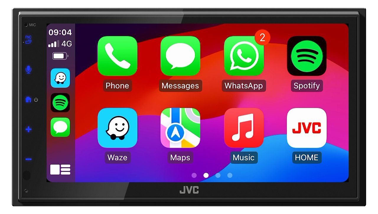 JVC KW-M695DBW, Schwarz, 1 DIN, 200 W, 50 W, 20 - 20000 Hz, 75 dB