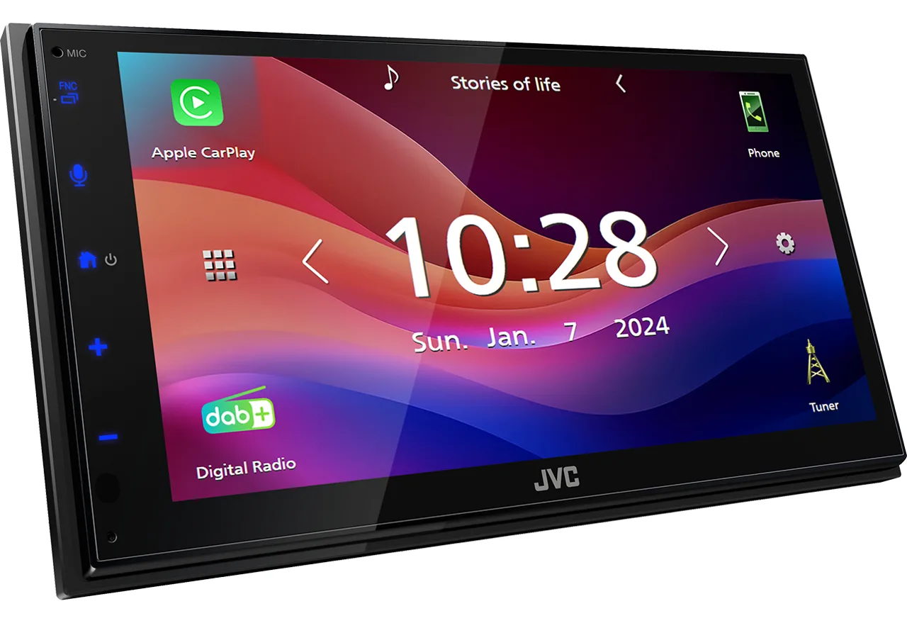 JVC KW-M695DBW, Schwarz, 1 DIN, 200 W, 50 W, 20 - 20000 Hz, 75 dB, Ansicht 2