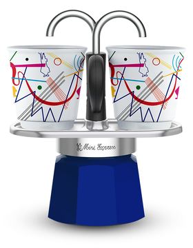 Bialetti Espressokocher Set Mini Express Kandinsky+ 2 Espressobecher von LumaTech